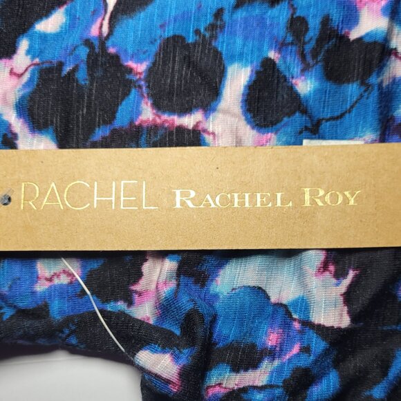 Macy's Rachel Roy Curvy Collection Womens Blue And Pink Blouse Size 2X - Picture 6 of 15